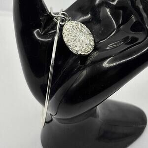 Y2K Silver Locket Bracelet